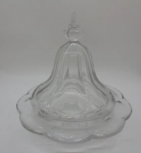 Chippendale Glass Covered Butter Dish 1920s Heavy Glass - Picture 1 of 6