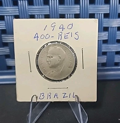 1940 Brazil 400 Reis - Four Hundred Reis Brazilian Coin  - Image 1 of 2