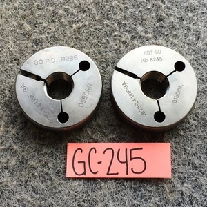 Medidores de anillo de rosca 7/8 14 UNF 3A .875 GO NO GO PD'S = .8286 y .8245 - Imagen 1 de 8