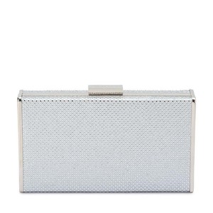 silver box clutch bolsa