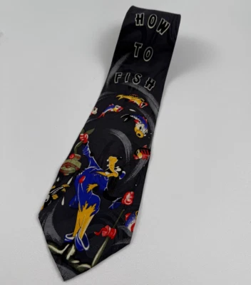 Corbata tradicional multicolor diseño Atlas Disney para hombre 100 % seda Goofy nueva sin etiquetas Foto 1 de 4