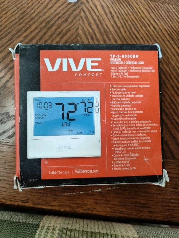 Vive TP-S-855CRH - 5+1+1, 7 Day Or Non-Programmable, 5H/3C Universal - Image 1 of 1