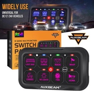 AUXBEAM AR-800 RGB 8 Gang Switch Panel bluetooth APP For Nissan Xterra 2005-2015 - Picture 1 of 12