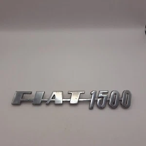 Print Frieze Emblem Plate Badge Fiat 1500 Period Original Metal Cr - Picture 1 of 24