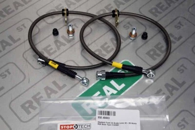 Stoptech Front SS Brake Lines 02-06 Acura RSX Base Type S K20A2 950.40003 - Image 1 of 4