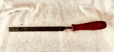 Vintage Nicholson USA Mill Smooth File With Red Wooden Handle & Made in USA - Image 1 of 4
