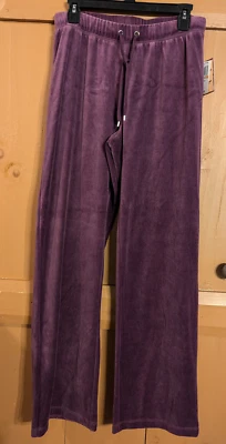 VINTAGE COTTON Brand Women's Plum Velour Jogger Sweatpants Size Small NWT - Image 1 of 4