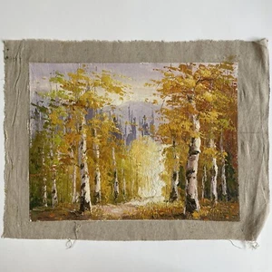 Autumn Forest Path Oil Painting 12" x 16" - Bild 1 von 4