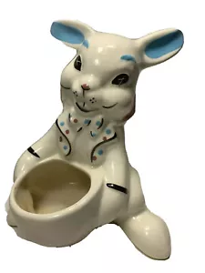 Vintage 1950's Edwina California Original Ceramic Rabbit Dresser Valet - Picture 1 of 12