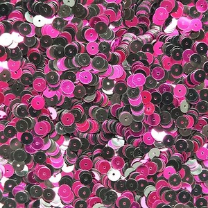 6 mm Pailletten Schwarz / Fuchsia Pink Metallic. Made in USA - Bild 1 von 2