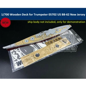 1/700 Scale Wooden Deck for Trumpeter 05702 US Battleship BB-62 New Jersey Model - Picture 1 of 4