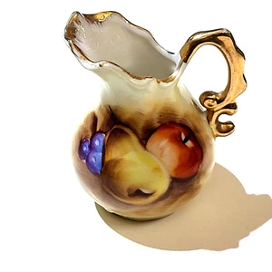 Mini jarra de té con borde dorado fruta E2351 - Imagen 1 de 3