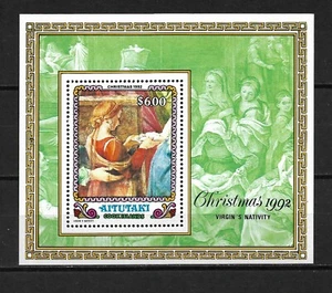 AITUTAKI 1992 HOJA BLOQUE Ivert 79 NAVIDAD. MNH. - Imagen 1 de 1