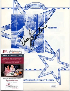 Dick Stockton Signed Tennis Sports Celeb Carniv-Touch The Star Magazine Page JSA - Picture 1 of 3