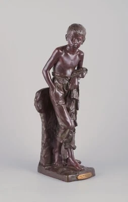 Joaquim Anglés Cané, scultore spagnolo. 'Un filosofo'.  Grande scultura in br... - Immagine 1 di 4