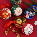 Świąteczny blaszany talerz cukierki pudełko do pakowania prezentów okrągłe kulki w kształcie drukowane małe pudełko