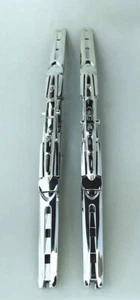 22" Inch Chrome Double Blade Windshield Wiper 2PC Set All Season  - Picture 1 of 2