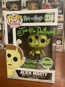 Justin Roiland signiert Funko POP Rick and Morty Alien Morty 338 JSA ZEUGED - Bild 1 von 7