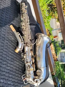 RARE CABART PARIS SILVER ALTO SAXOPHONE,READY TO PLAY/SAX SASSOFONO CONTRALTO - Foto 1 di 16