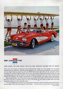 1959 Chevy Corvette "The Real McCoy" Original Color Print Ad - Picture 1 of 1