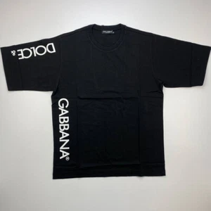 Camiseta de gran tamaño con logotipo lateral de Dolce & Gabbana para hombre - negra - Imagen 1 de 9