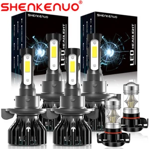 For Jeep Patriot 2011-2016 4-Sides LED Light Headlight High Low+Fog Bulbs Combo - Picture 1 of 12