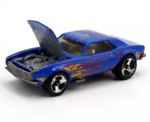 VTG 1982 Hot Wheels 1967 Chevy Camaro Blue Flames Made In Malaysia - Hood Opens - Picture 1 of 8