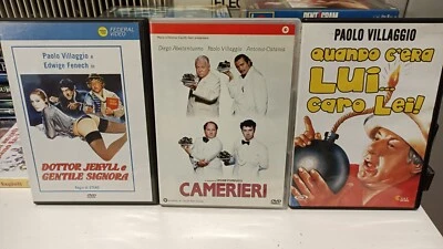 PAOLO VILLAGGIO 3 DVD DOTTOR JEKYLL SIGNORA CAMERIERI QUANDO LUI CARO LEI M - Immagine 1 di 4
