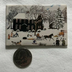 Imán de refrigerador de recuerdo histórico Deerfield Massachusetts Peaceful Kingdom - Imagen 1 de 2