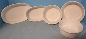 Corning Ware French White Round & Oval Bakers Individual Casserole 5 Pc No Lids - Picture 1 of 8