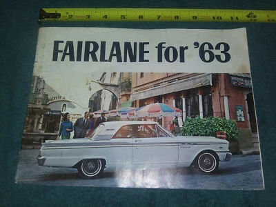 Ford Fairlane 1963 catálogo de ventas/carpeta/folleto artículo original del concesionario Foto 1 de 4