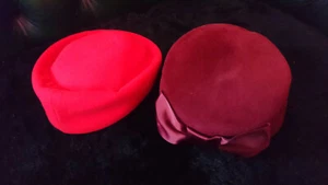 Lot 2 Chapeaux-Calots (1) "Bordeaux et rouge" - MARIE MERCIE - Neuf - T.54-55 - Imagen 1 de 6