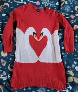 Baby Gap Red Swan Jumper Dress Age 5 Years Combine Postage Build A Bundle - Picture 1 of 5