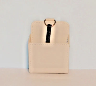 Vent cell phone holder, cream colored, quilted design, cute, clips onto air vent - Image 1 of 4