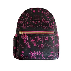 Brandneu Loungefly Disney Villains Cruella Graffiti Mini Rucksack EE Exklusiv - Bild 1 von 6