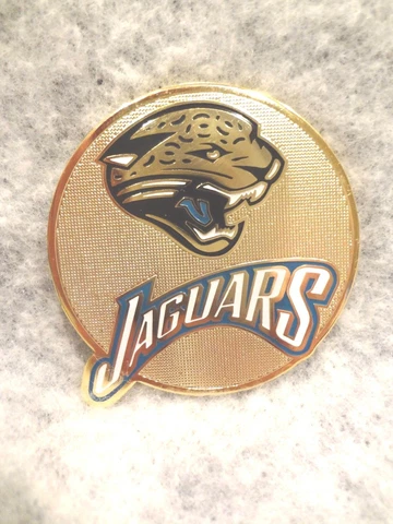 Peter David Jacksonville Jaguars 2001 Gold Plated Metal Team Logo Magnet NFL~NEW Cover