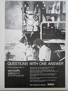 8/1978 PUB SELENIA ITALIA SPADA GROUND TO AIR MISSILE SYSTEM ORIGINAL AD - Imagen 1 de 1