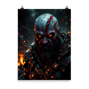 Kratos God of War Wall Art Poster Print High Quality Gaming Decor Artwork Gift - Picture 1 of 5