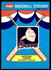 1989 Fleer Team Stickers (One Logo) Team History Atlanta Braves #NNO