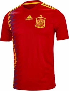 ADIDAS SPAIN HOME JERSEY 2018 SIZE YOUTH X-LARGE ONLY RED COLOR - Picture 1 of 23