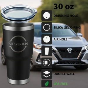 Nissan 30 oz Tumbler | 2 Sided Lasered and  Insulated | logo, emblem - Bild 1 von 3