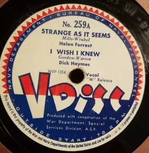 78RPM V Disc 259 Andrews Sisters - Red River Valley / Patty Andrews - Trail, VV+ - Picture 1 of 7