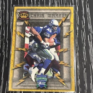 1996 Pacific Invincible Chris Warren Seahawks Football Card #CW5 Chris Warren - Picture 1 of 2