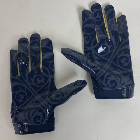 Under Armour Notre Dame Football Gloves Size XXL - NCAA Team F6 LE 414-NVY - New Cover