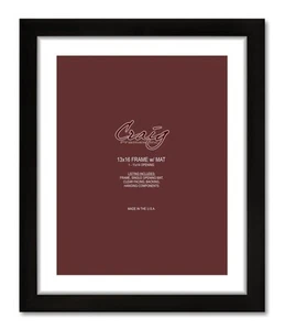 Craig Frames 13x16 Black Framed Collage Mat With Opening for 11x14 Image - Picture 1 of 7