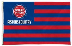 Detroit Pistons Premium 3x5 Feet Flag Banner, Country Design, Metal Grommets,... - Picture 1 of 1