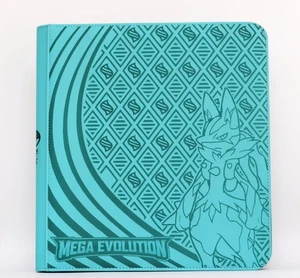 Pokemon Laser Engraved Zipper Binder - Mega Lucario MEG #1 - 480 Pockets (3x4) - Picture 1 of 4