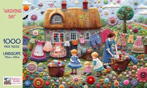 Audrey's hat Box ~ Washing Day 1000pc Jigsaw Puzzle (Australian Made) - Bild 1 von 2