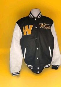 VINTAGE WTAL Letterman Jacket With Leather Sleeve &Wool L Women Thou Art Loosed  - Picture 1 of 8