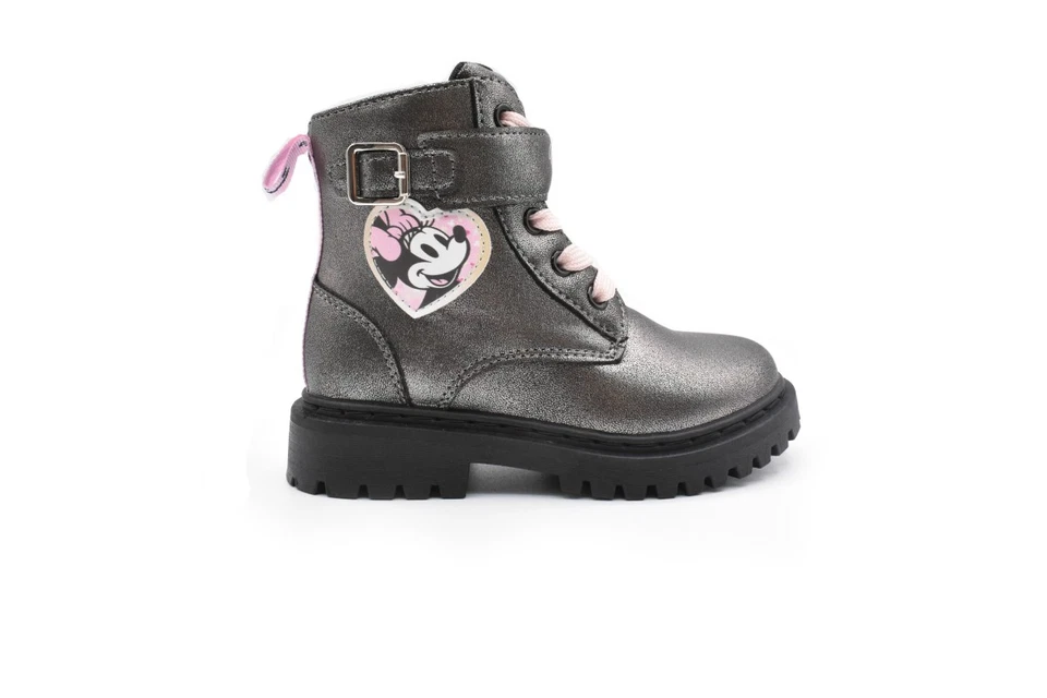 Anfibio Minnie Bambina Regolabile con Cerniera in Pelle Nero Stivaletto - Immagine 1 di 1